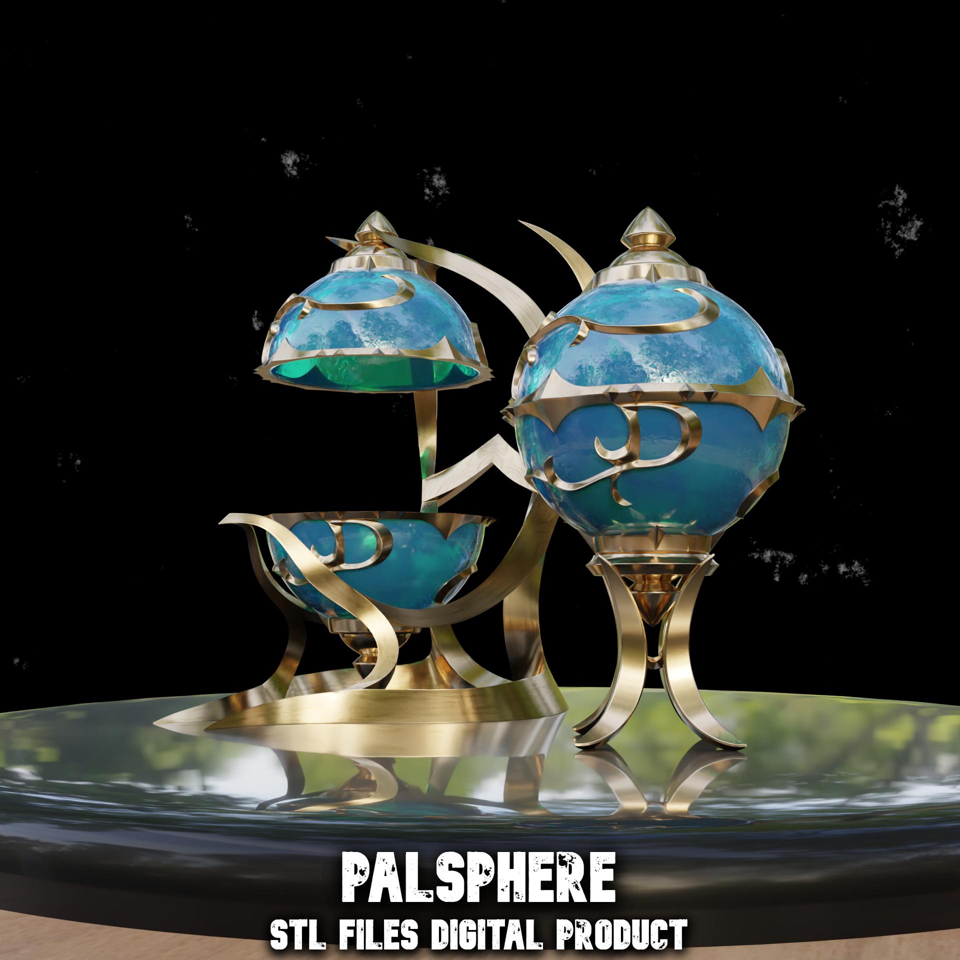 Palsphere with Stands Cosplay or Decoration Item 3d model