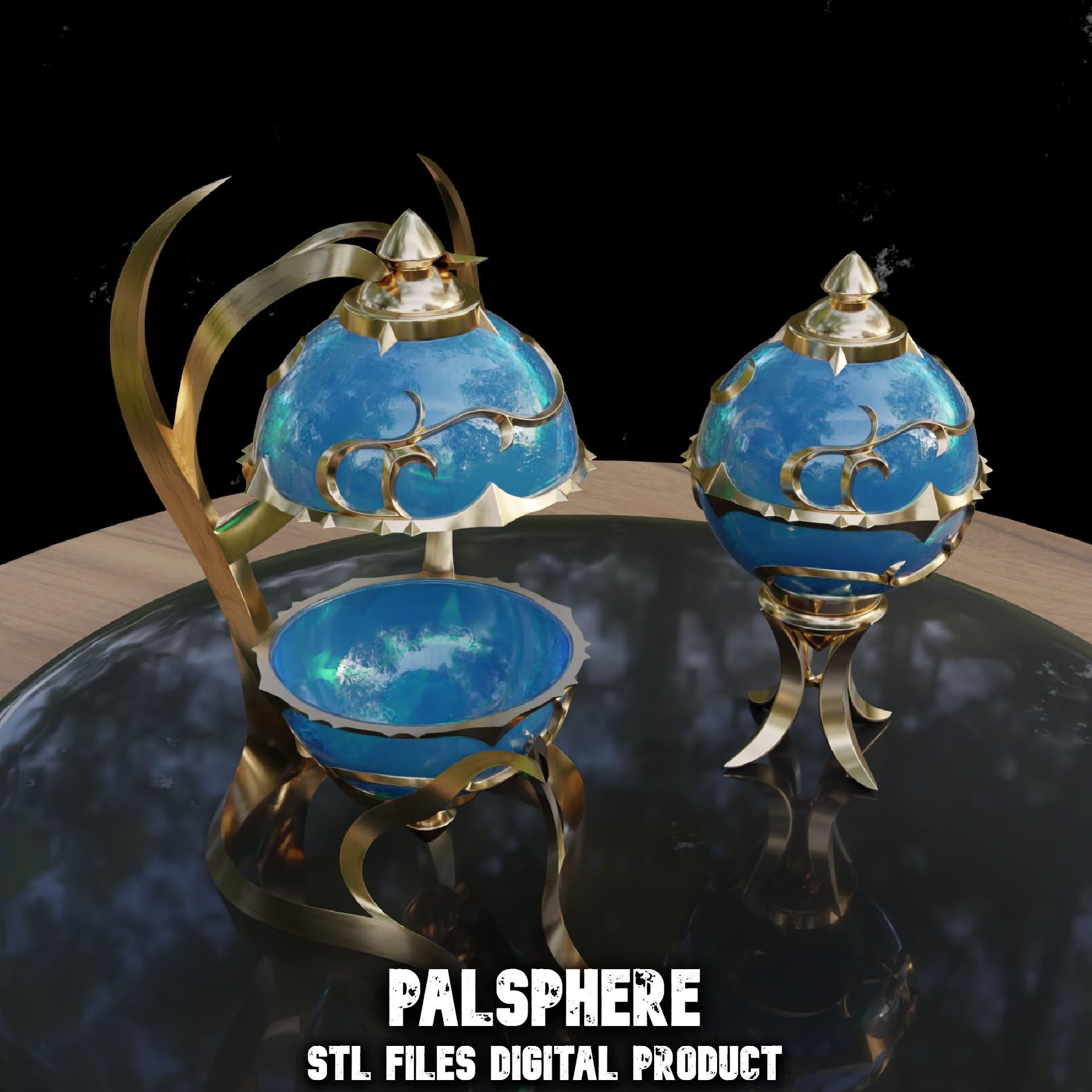 Palsphere with Stands Cosplay or Decoration Item 3d model