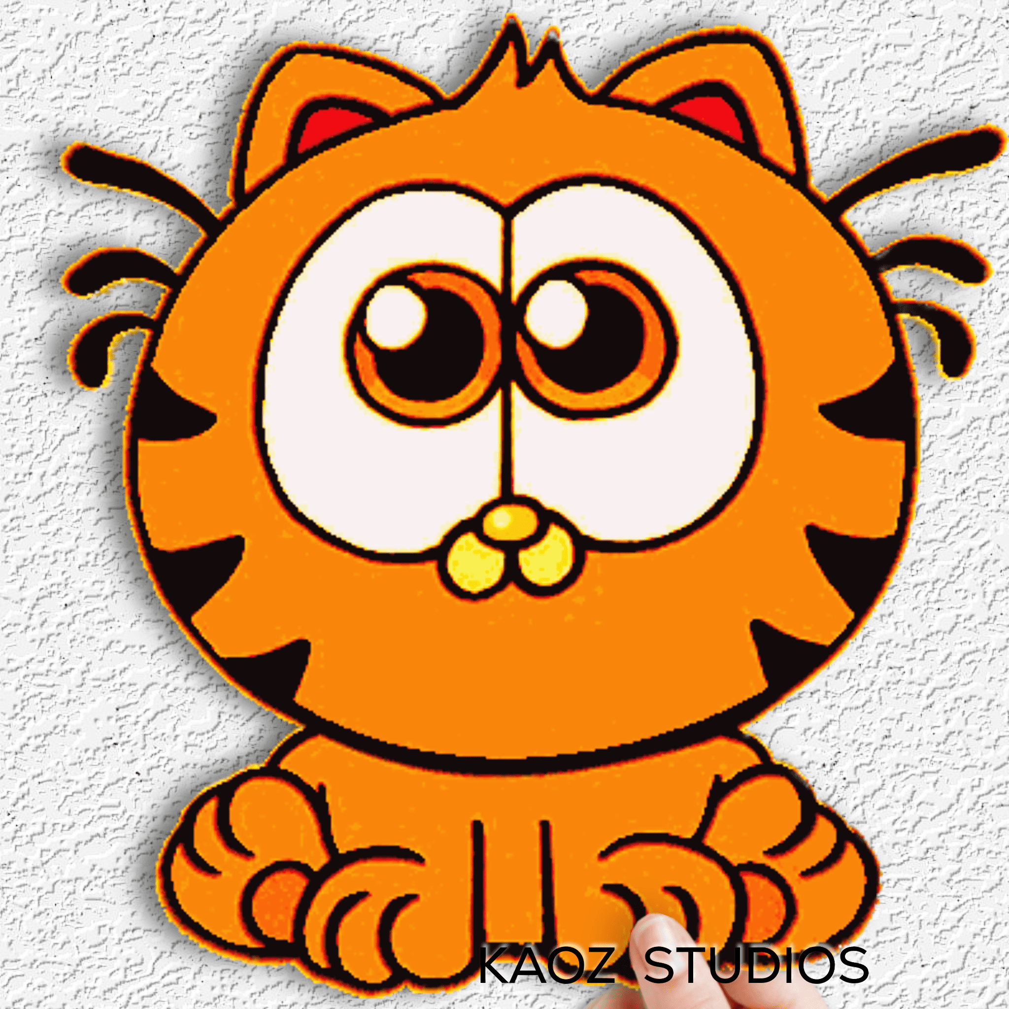 Baby Garfield Easy to Print Full color classic kitty decor 3d model