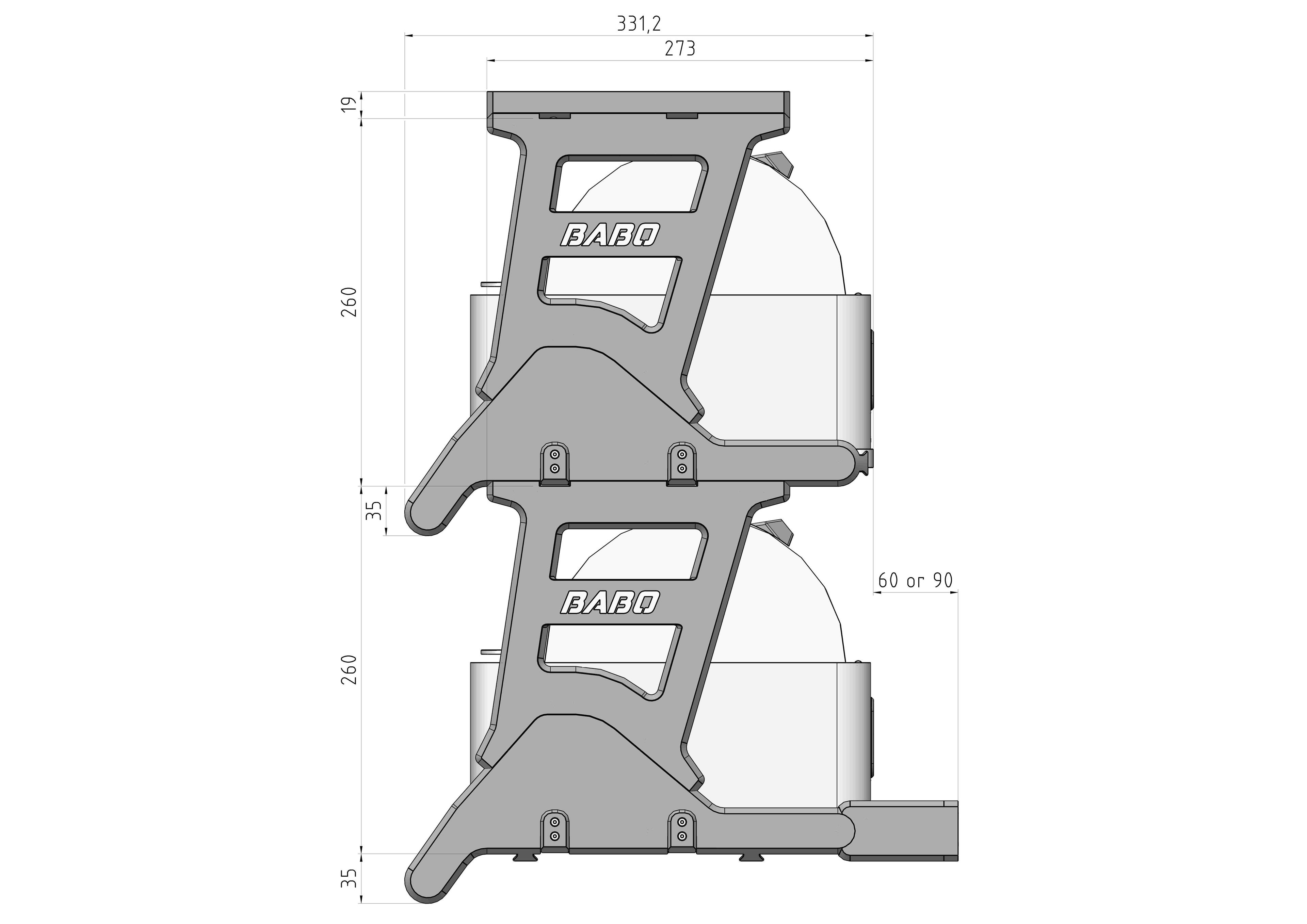 [BaBo duo] AMS drawer stacker 3d model