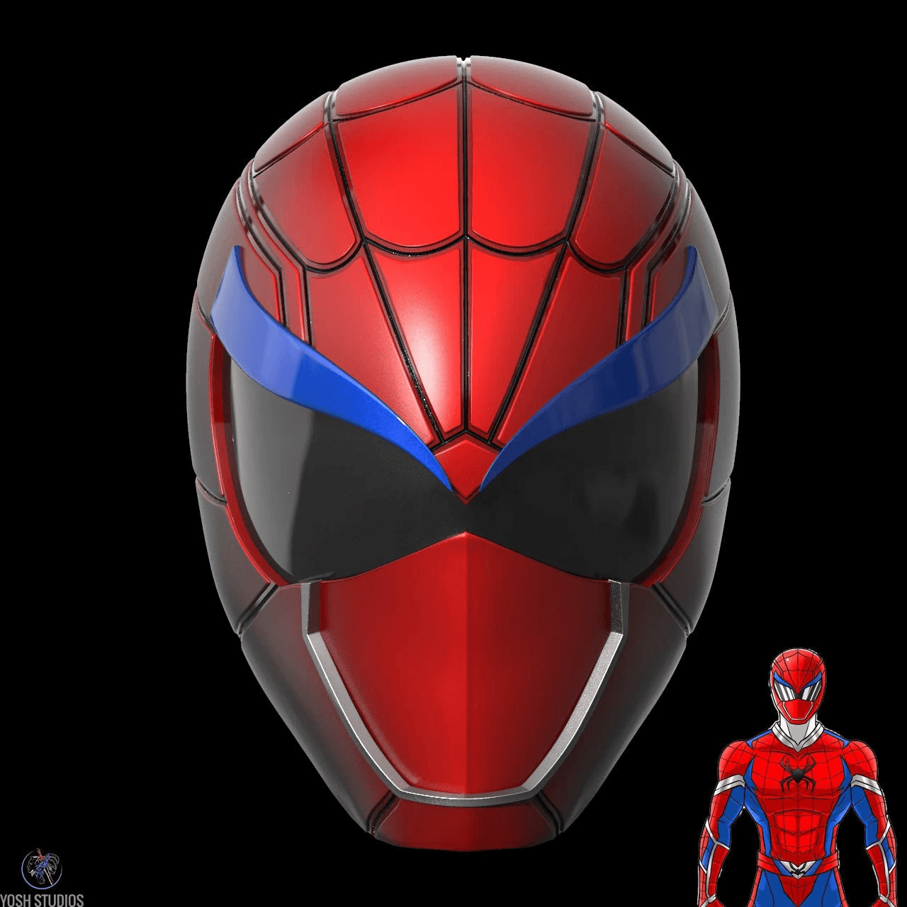 Spider Man Ranger Mask 3D Print File STL 3d model