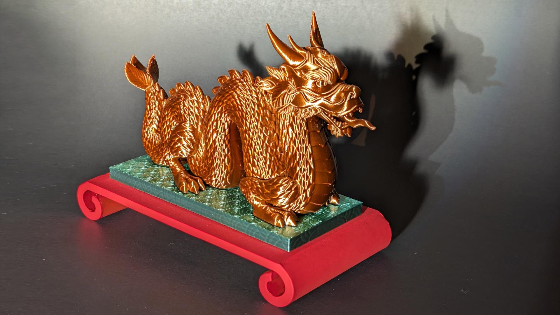 Chinese Dragon -Platform Statue - Dragon looking extra fantastic in natural sunlight - 3d model