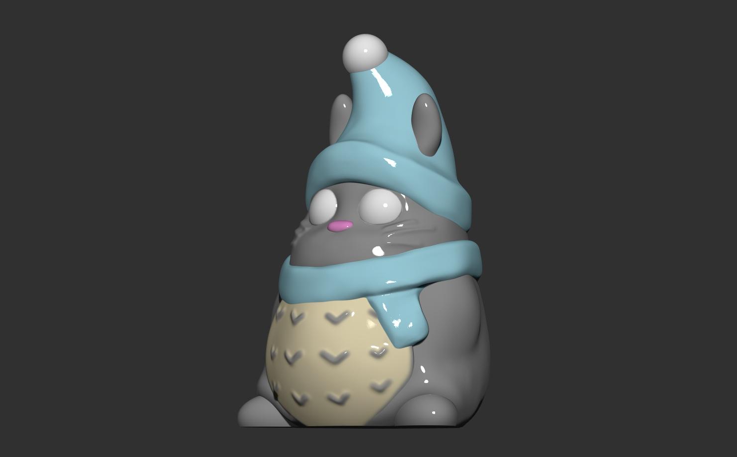 Totoro Chibi Winter Edition  3d model
