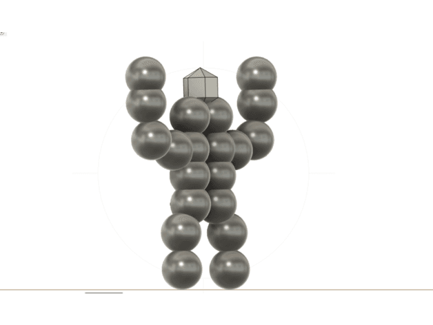 Human made out of balls 3d model