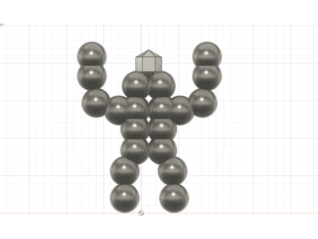 Human made out of balls 3d model