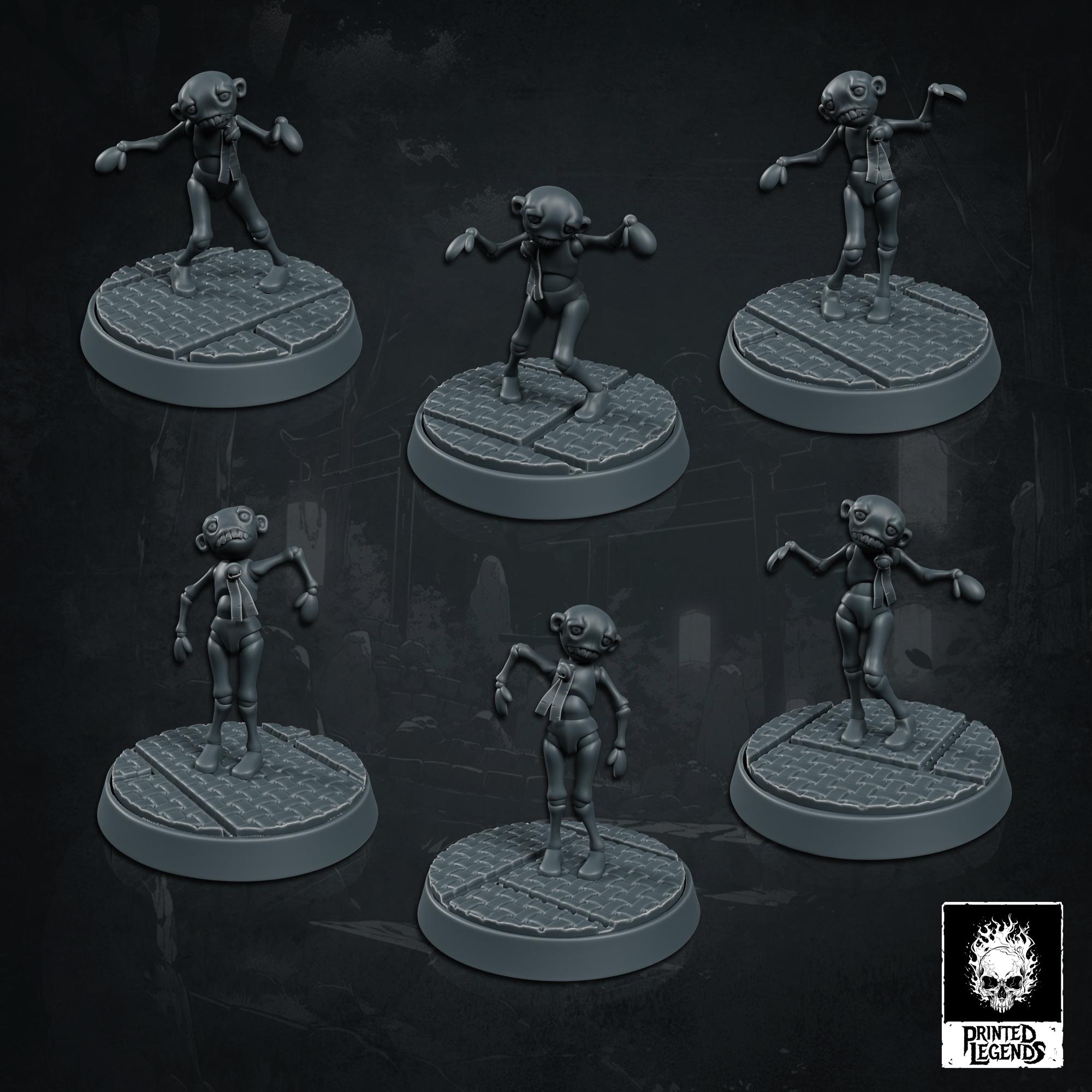 6x Puppets (25mm Bases) 3d model