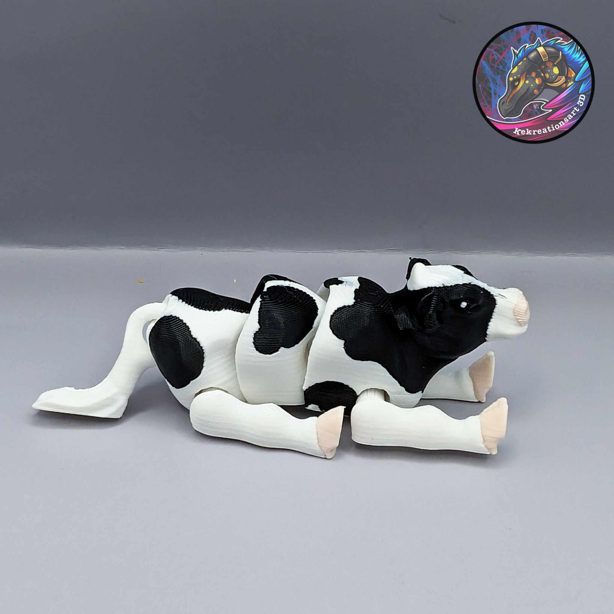 Baby Flexi Cow Keychain 3d model