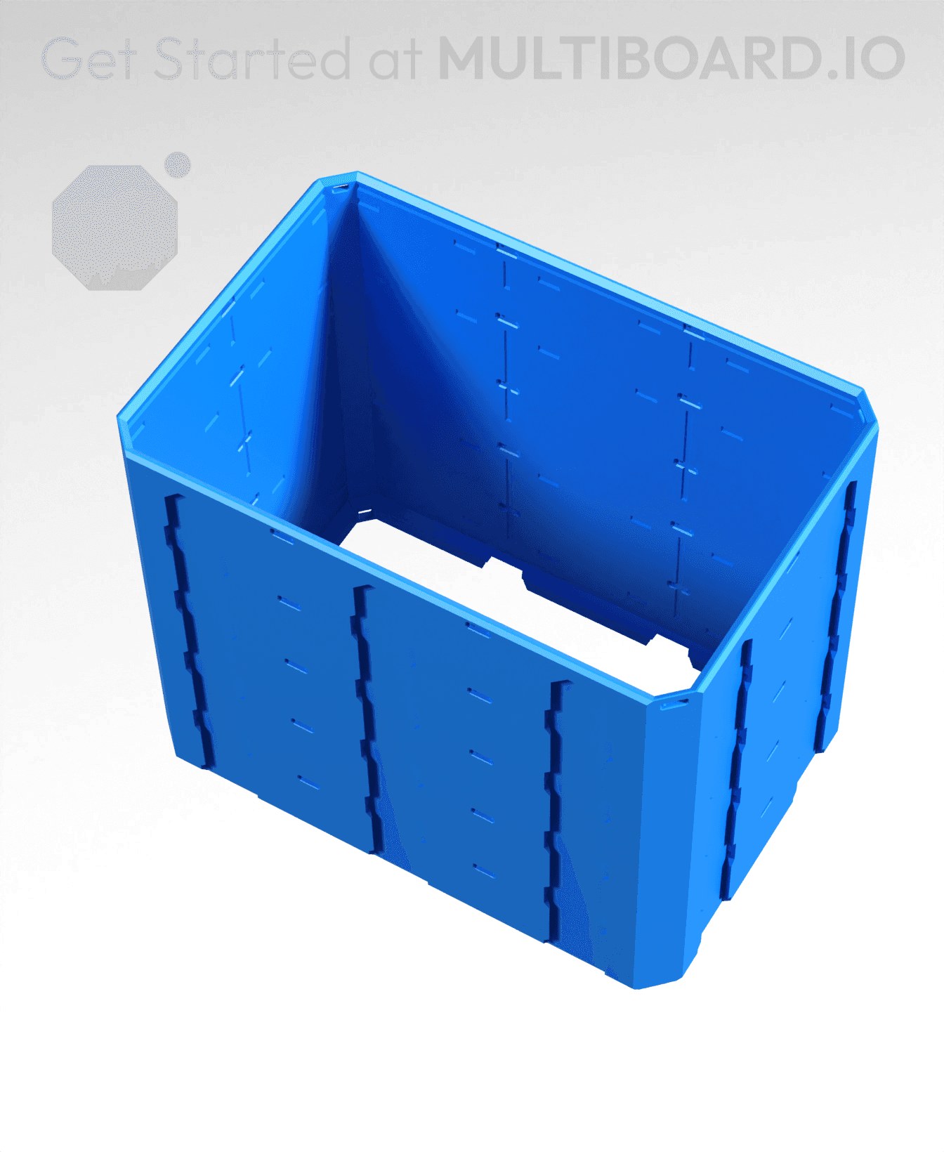 3x2x2.5 - Topped Multipoint Rail - Universal Click-In Multibin Shell Extension 3d model