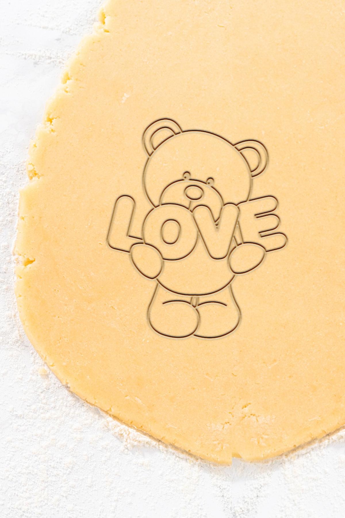 Love Bear Cookie Cutter, Biscuit Cutter 3d model