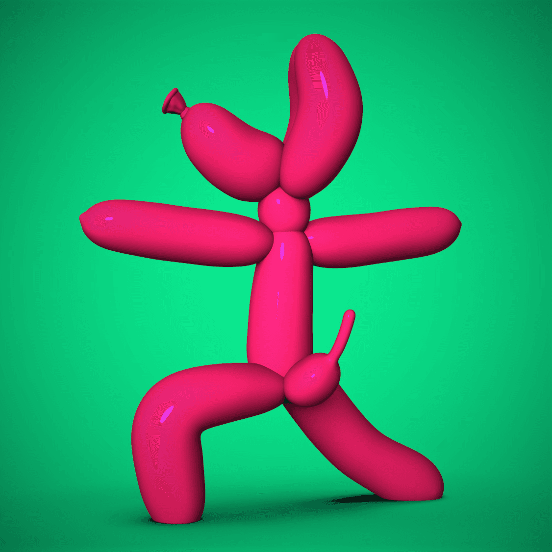 Balloon Doggy Yoga  3d model