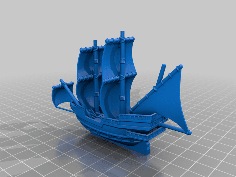 Galleon Ship Model Compatible With DnD Spelljammer 3d model