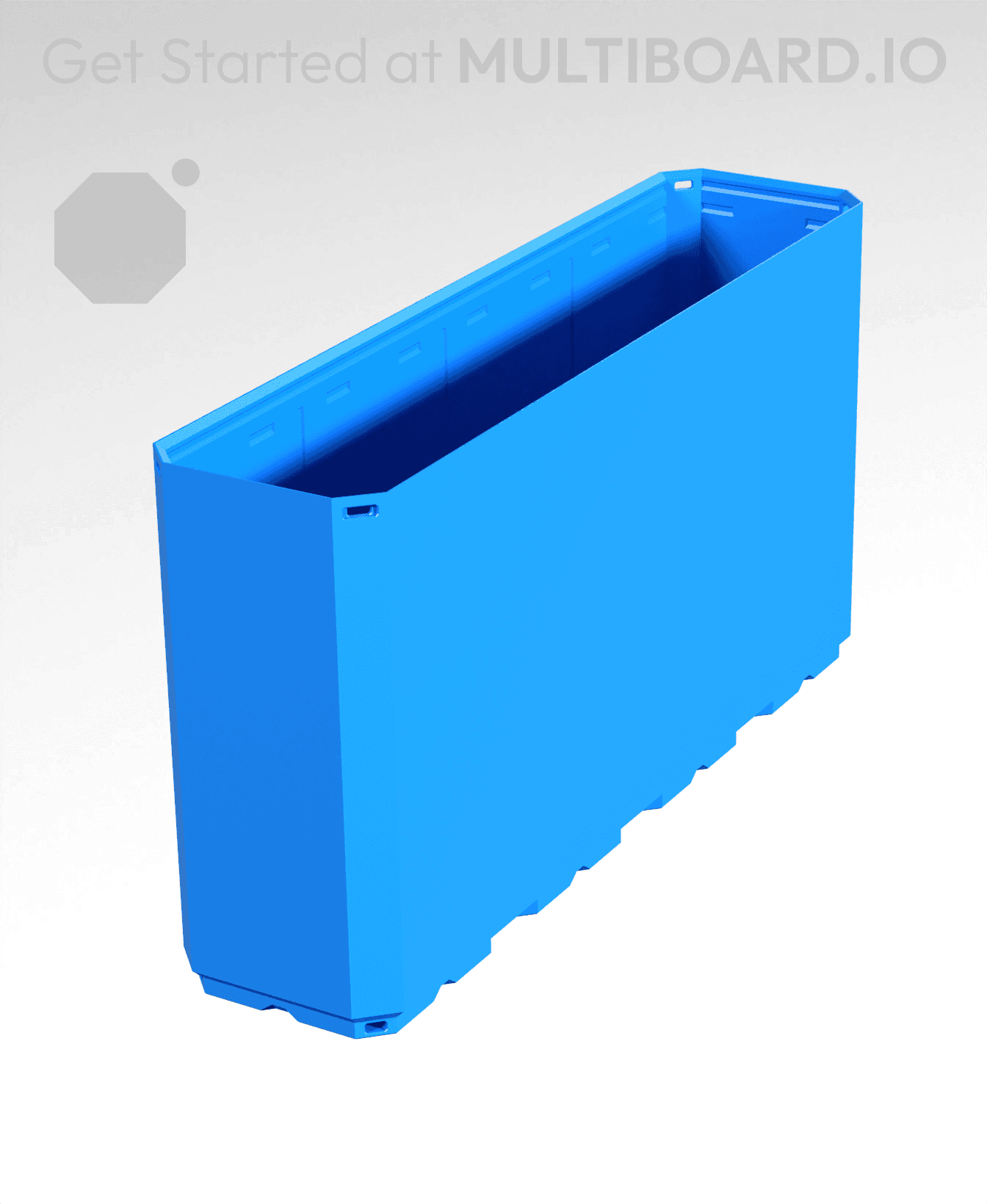 1x4x2 - Simple Walls - Multibin Shell 3d model