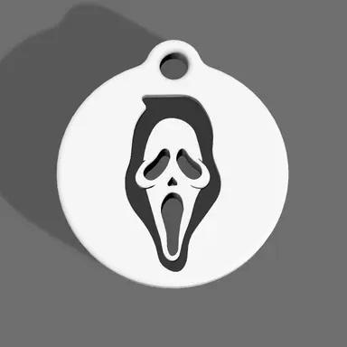 Scream Keychain 3d model