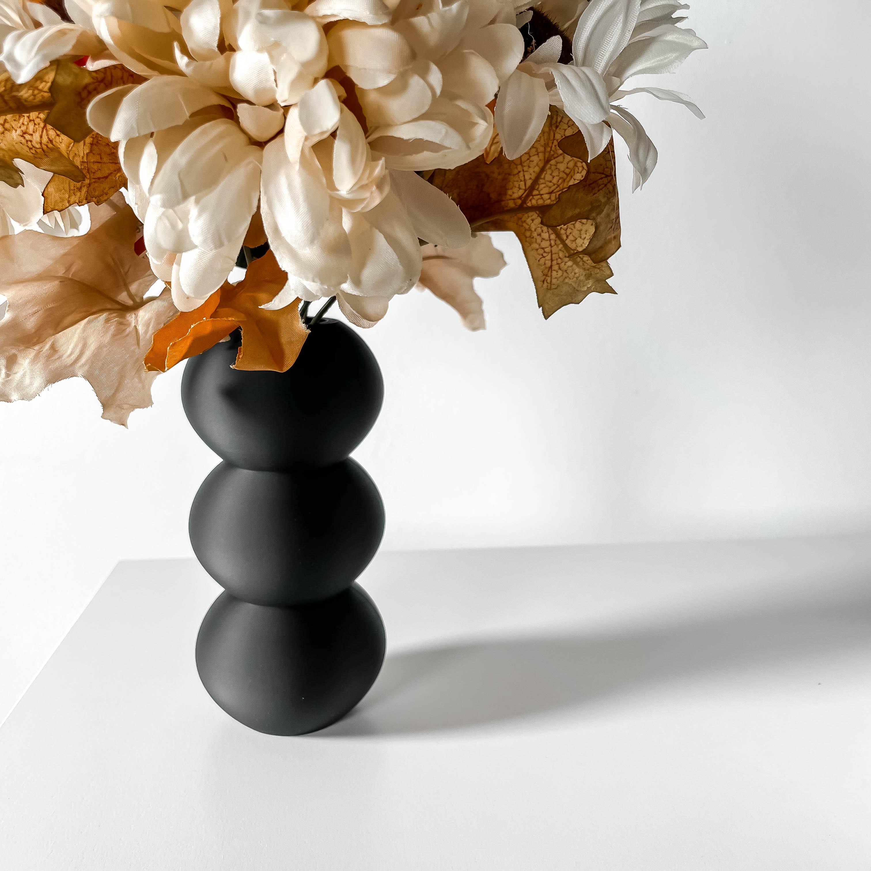 The Orbos Vase, Modern and Unique Home Decor for Dried and Preserved Flower Arrangement  | STL File 3d model