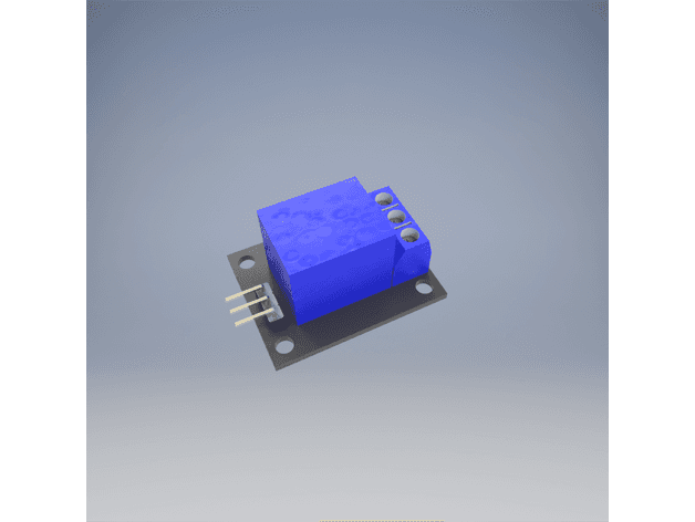 KY-019 Single Channel 120/220v 10A 5v Coil Relay for Arduino / Raspberry Pi 3d model