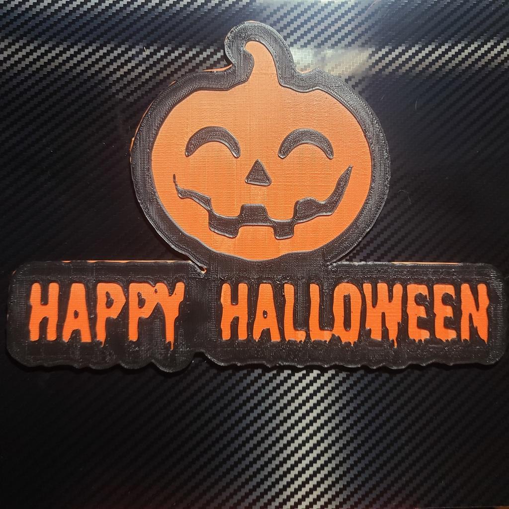 happy halloween logo. 3d model