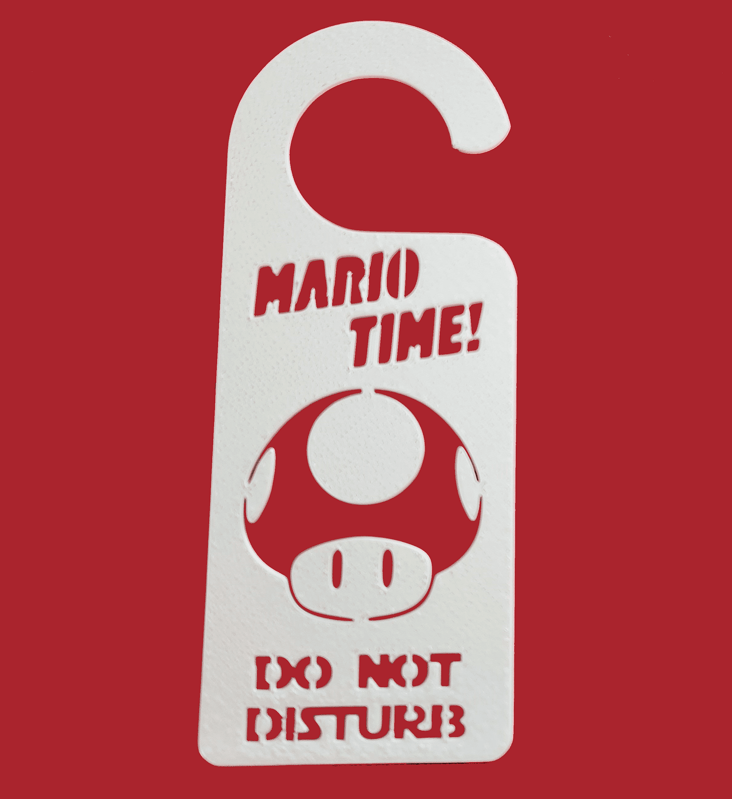 Super Mario do not disturb door hanger 3d model