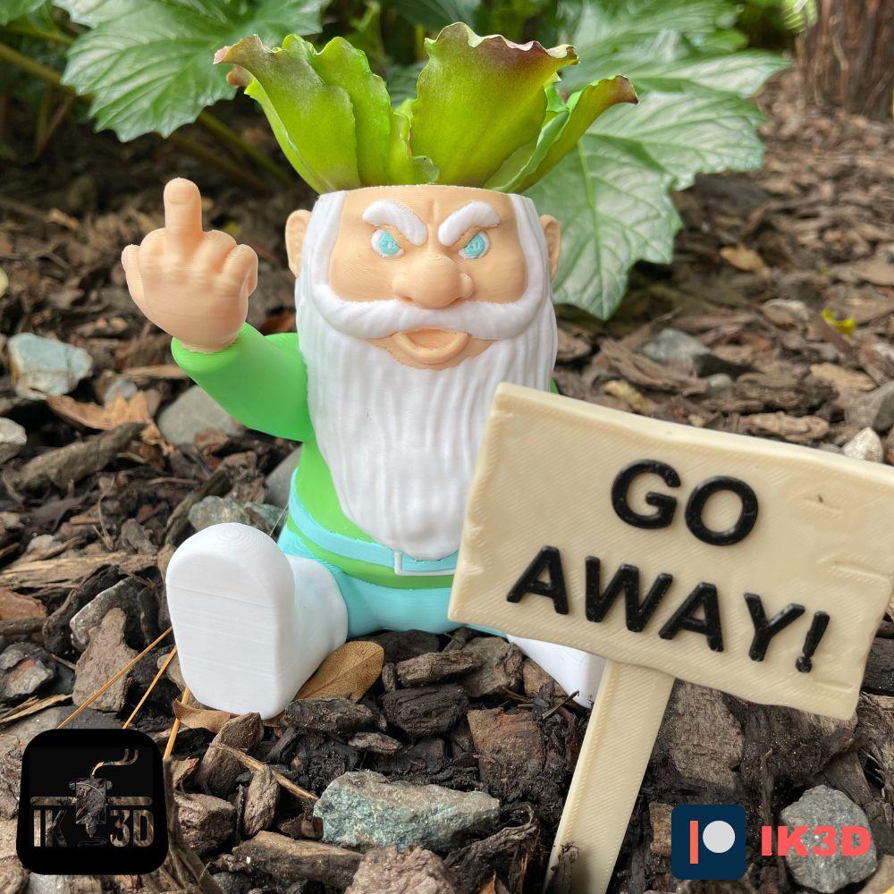 Set Of Garden Gnomes Planters / Happy and Rude Versions / No Supports / 3MF Included 3d model