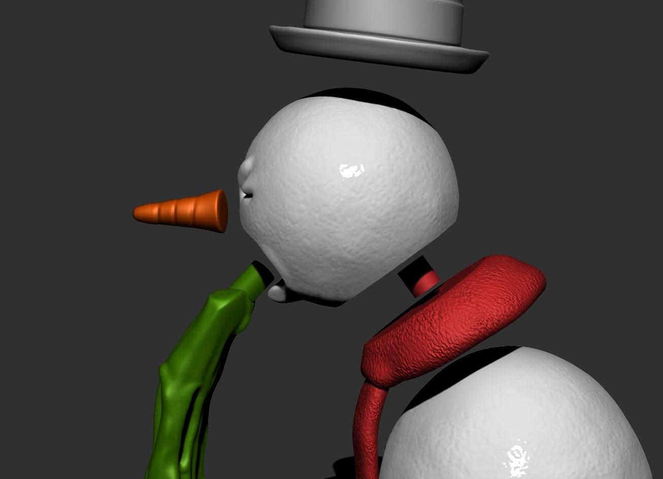 Puking Snowman 3d model