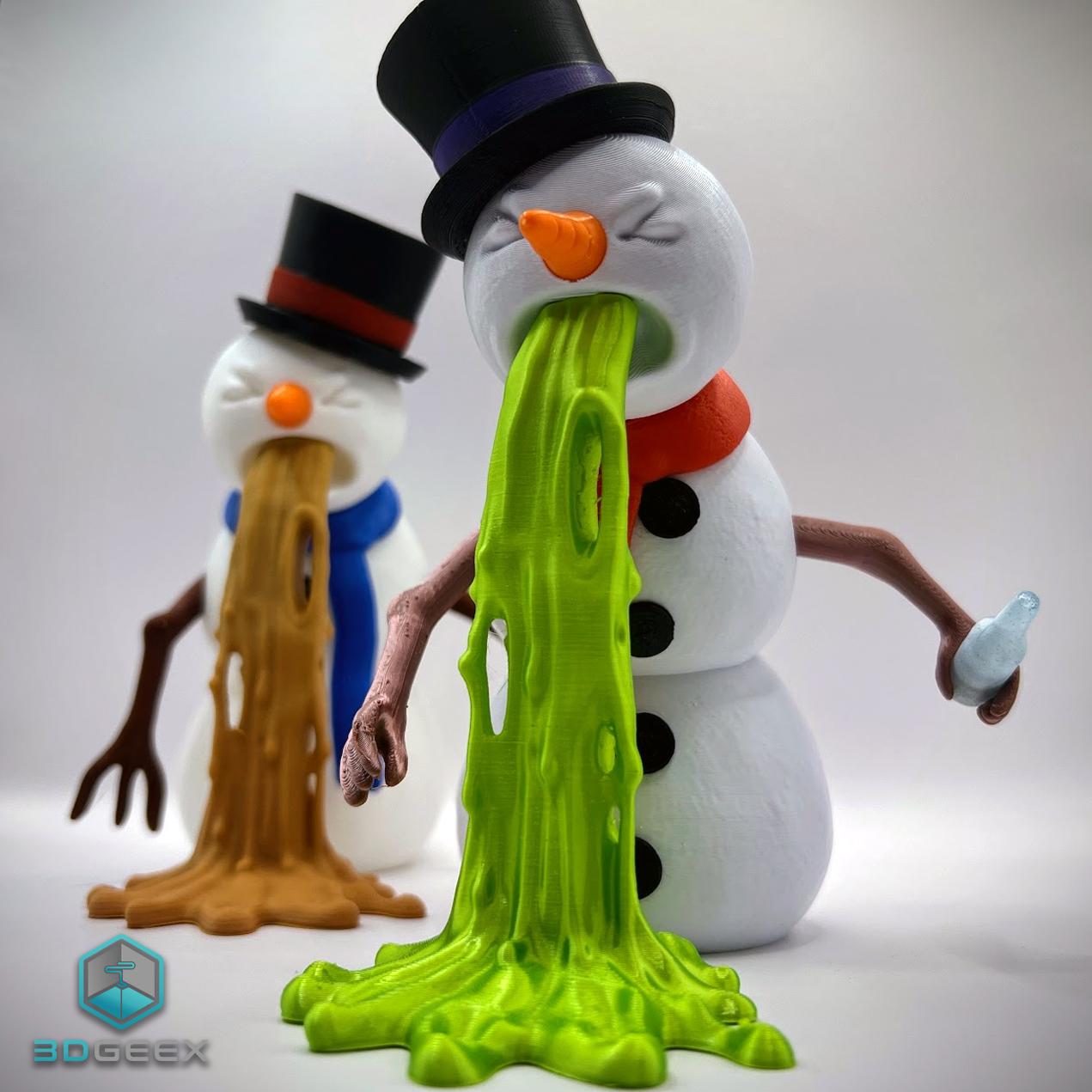 Puking Snowman 3d model