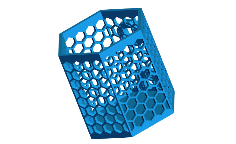 Multiboard Honeycomb PENCIL Holder 75mm x .stl 3d model