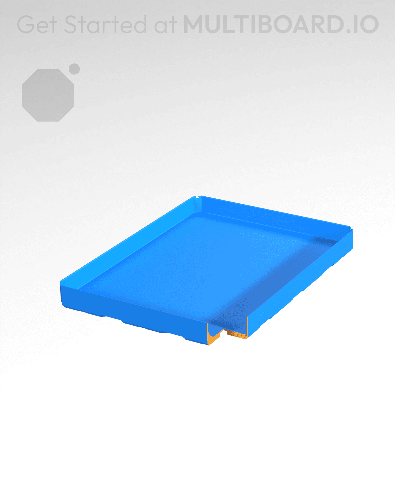 3x4x0.5 - Curved Bin - Multibin Insert 3d model