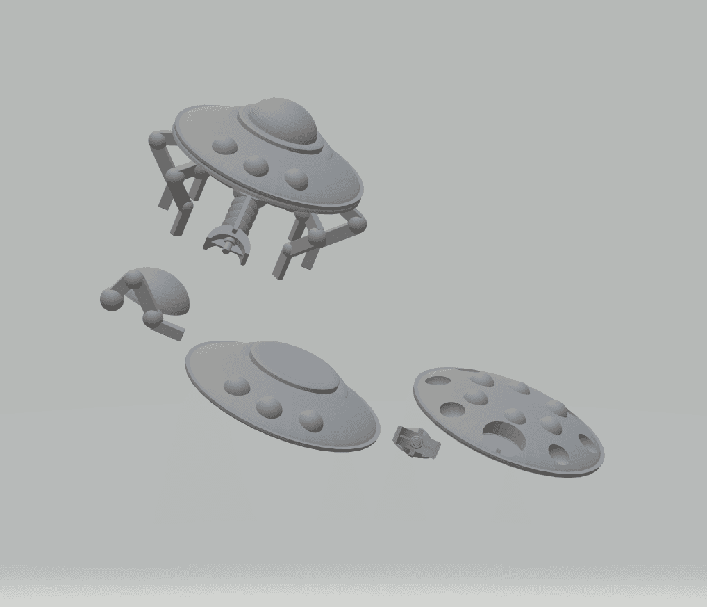 FHW:  The Stellar Coalition Corps flying saucer Kit 3d model