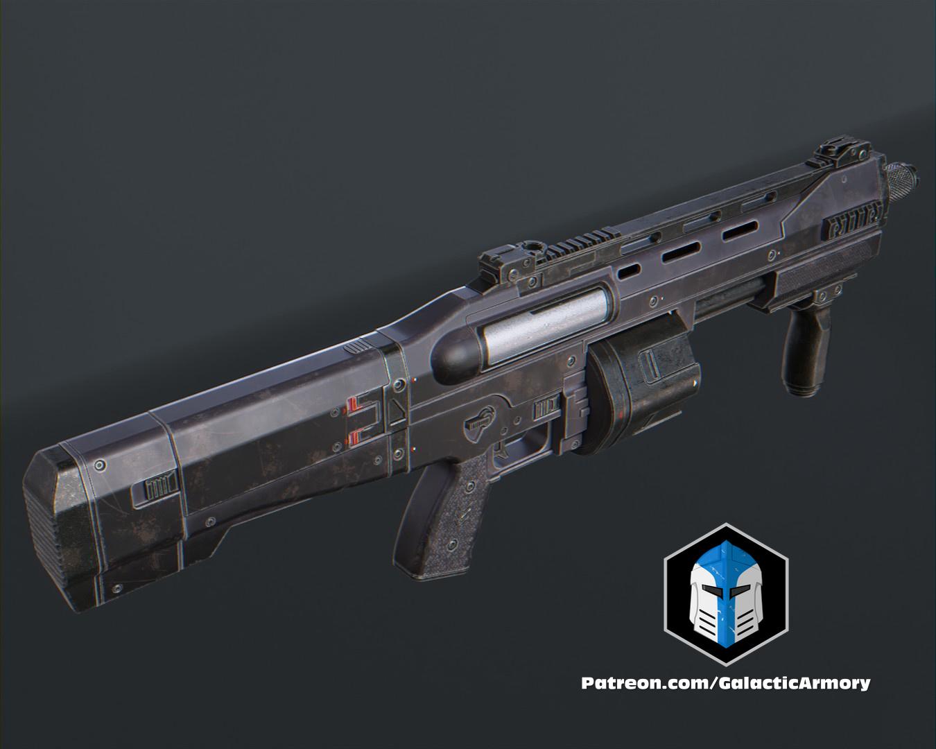 Halo Infinite Bulldog Shotgun - 3D Print Files 3d model