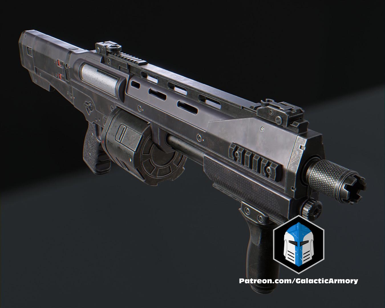 Halo Infinite Bulldog Shotgun - 3D Print Files 3d model