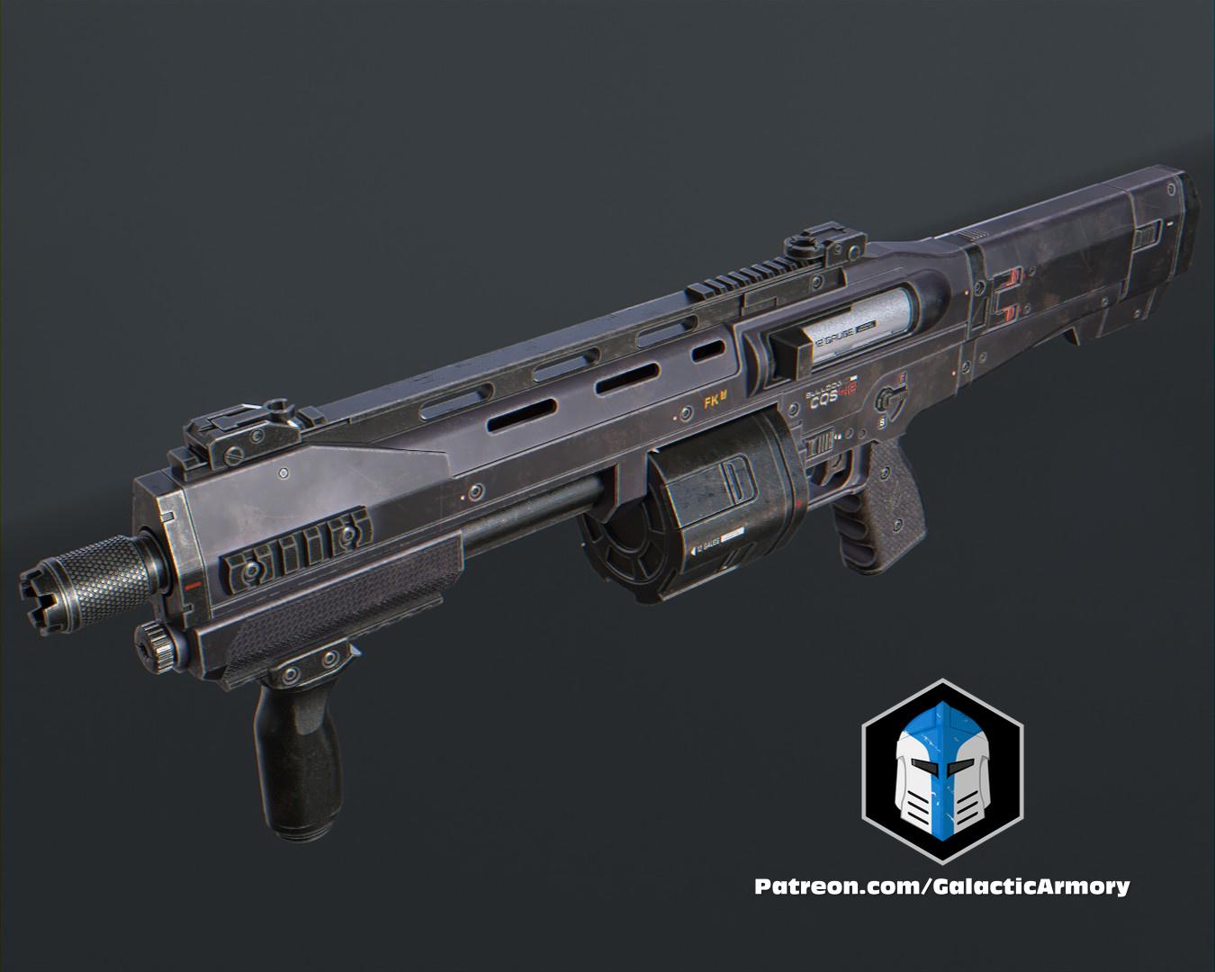 Halo Infinite Bulldog Shotgun - 3D Print Files 3d model