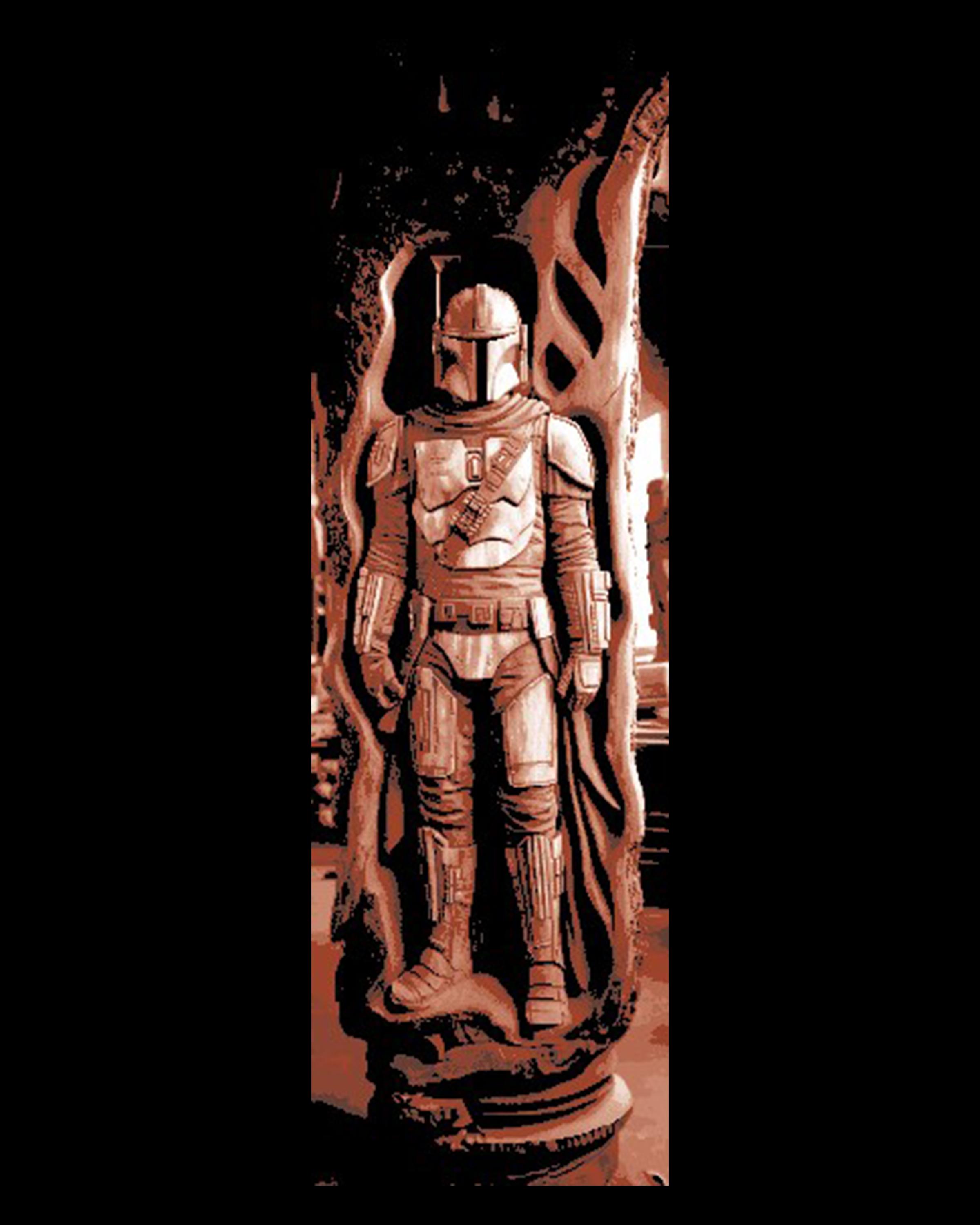 Celtic  Wood Carvings of the Bounty Hunter Boba Fett from Star Wars - Fan Art set of Bookmarks 3d model