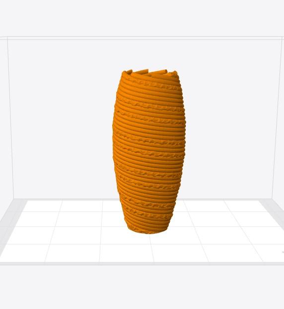Coil Voronoi Vase Closed 3d model