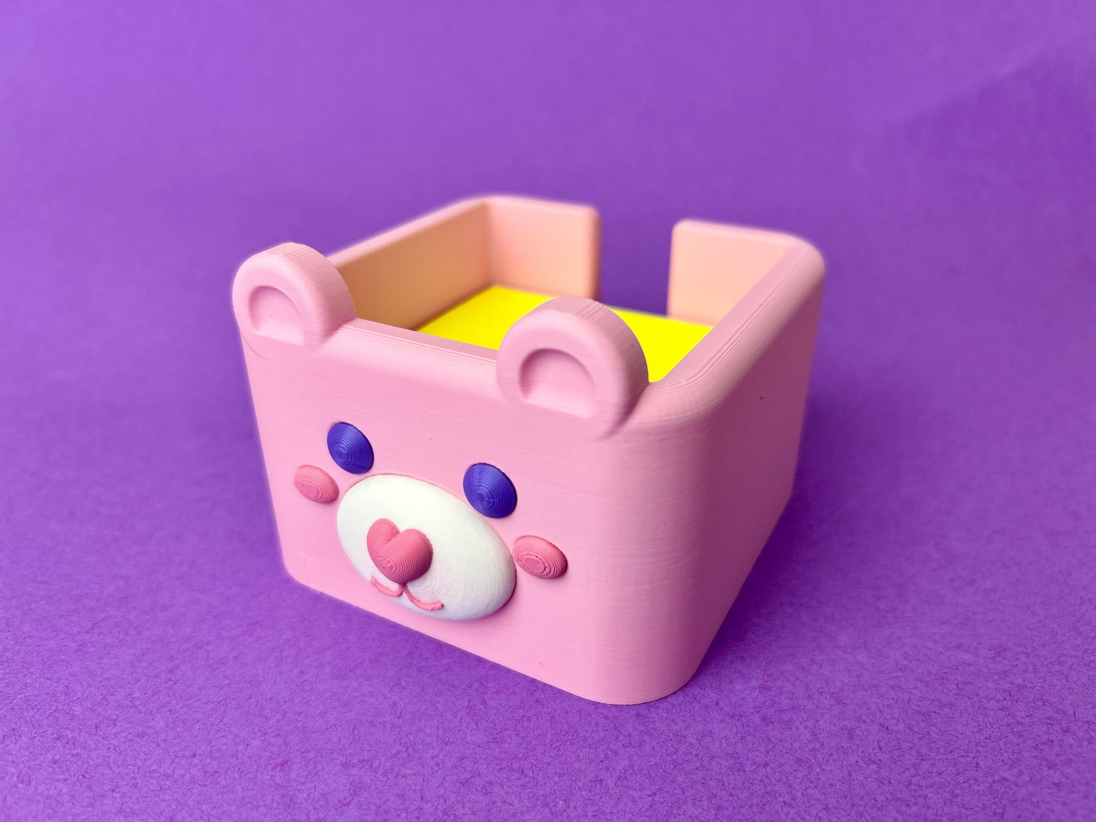 Bear Sticky Note Holder 3d model