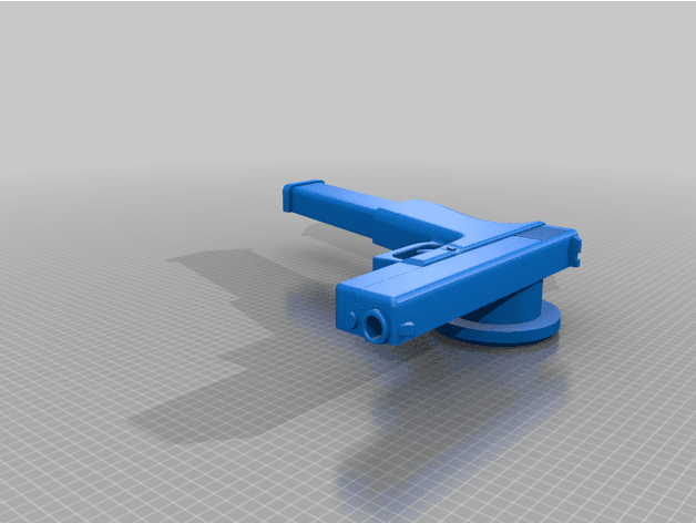 Gun charm for crocs 3d model