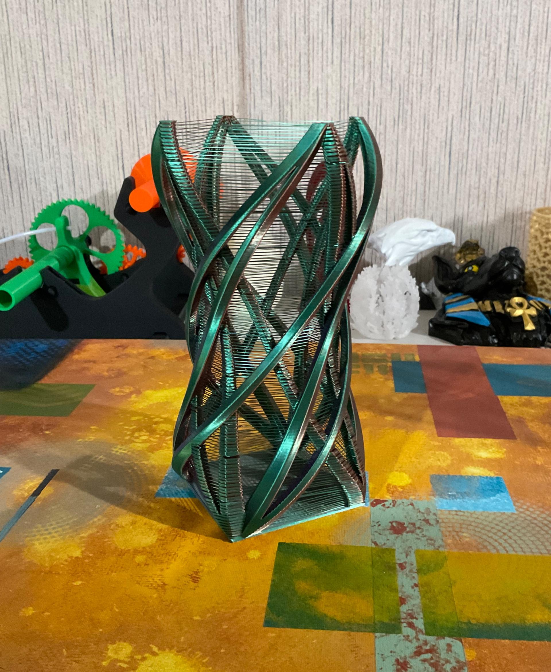 Flared String Vase - Polymaker PolyTerra Galaxy  - 3d model