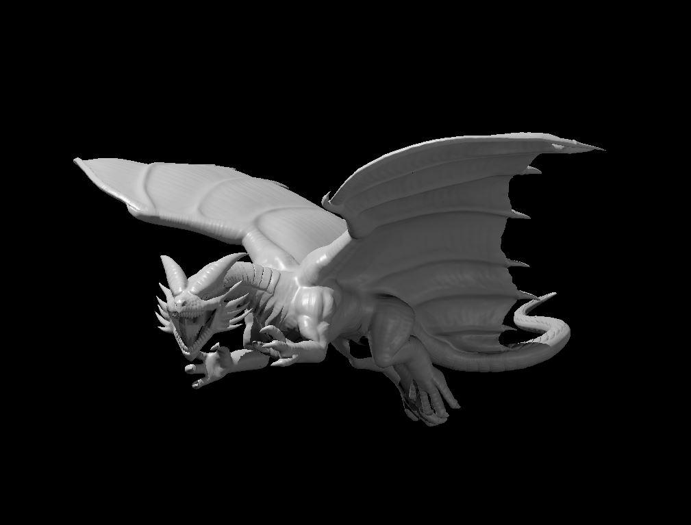 Flying Copper Dragon Wyrmling - Flying Copper Dragon Wyrmling - 3d model render - D&D - 3d model