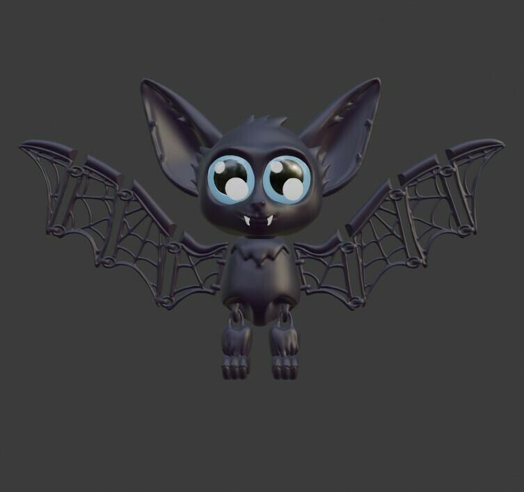 ARTICULATED HALLOWEEN BAT FLEXI WITH WEB WINGS 3d model