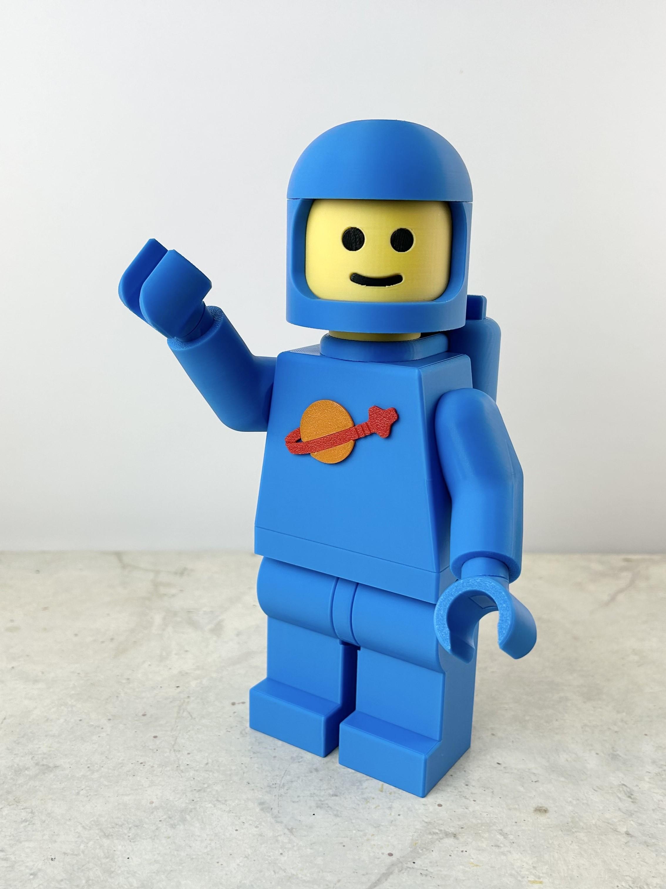 Classic Spaceman (9 inch brick figure, NO MMU/AMS, NO supports, NO glue) 3d model