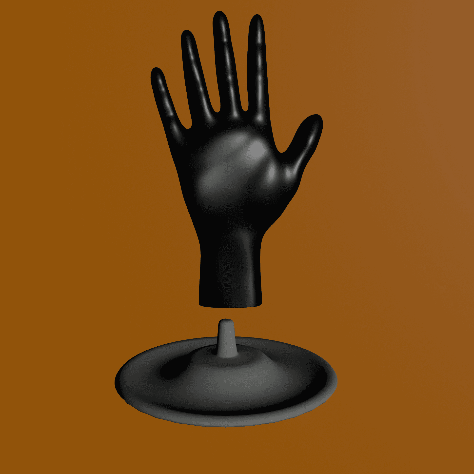 Hand Jewelry/Ring Holder With Base 3d model