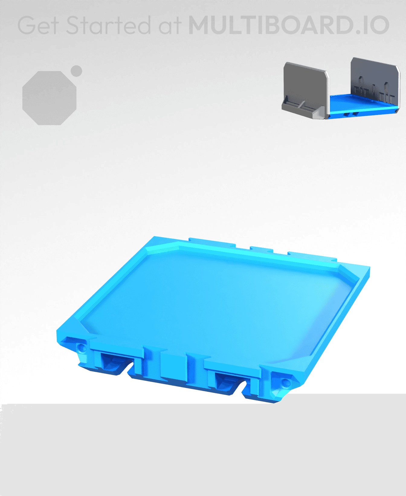 1x1-Deep - Plain - Multibin Drawer Base 3d model