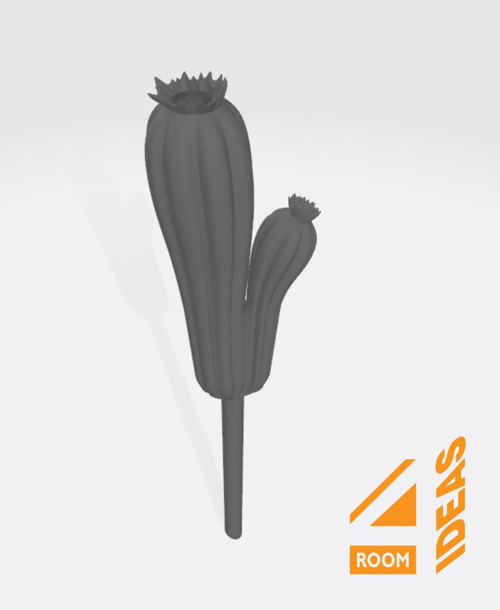 Moss Pole Watering Stake - Cactus 1 3d model