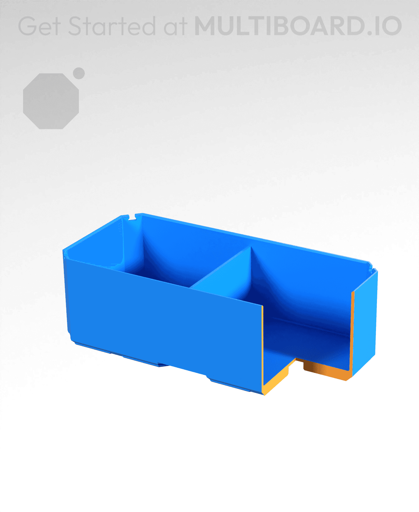 2x1x0.75 - Divided Bin - Multibin Insert 3d model