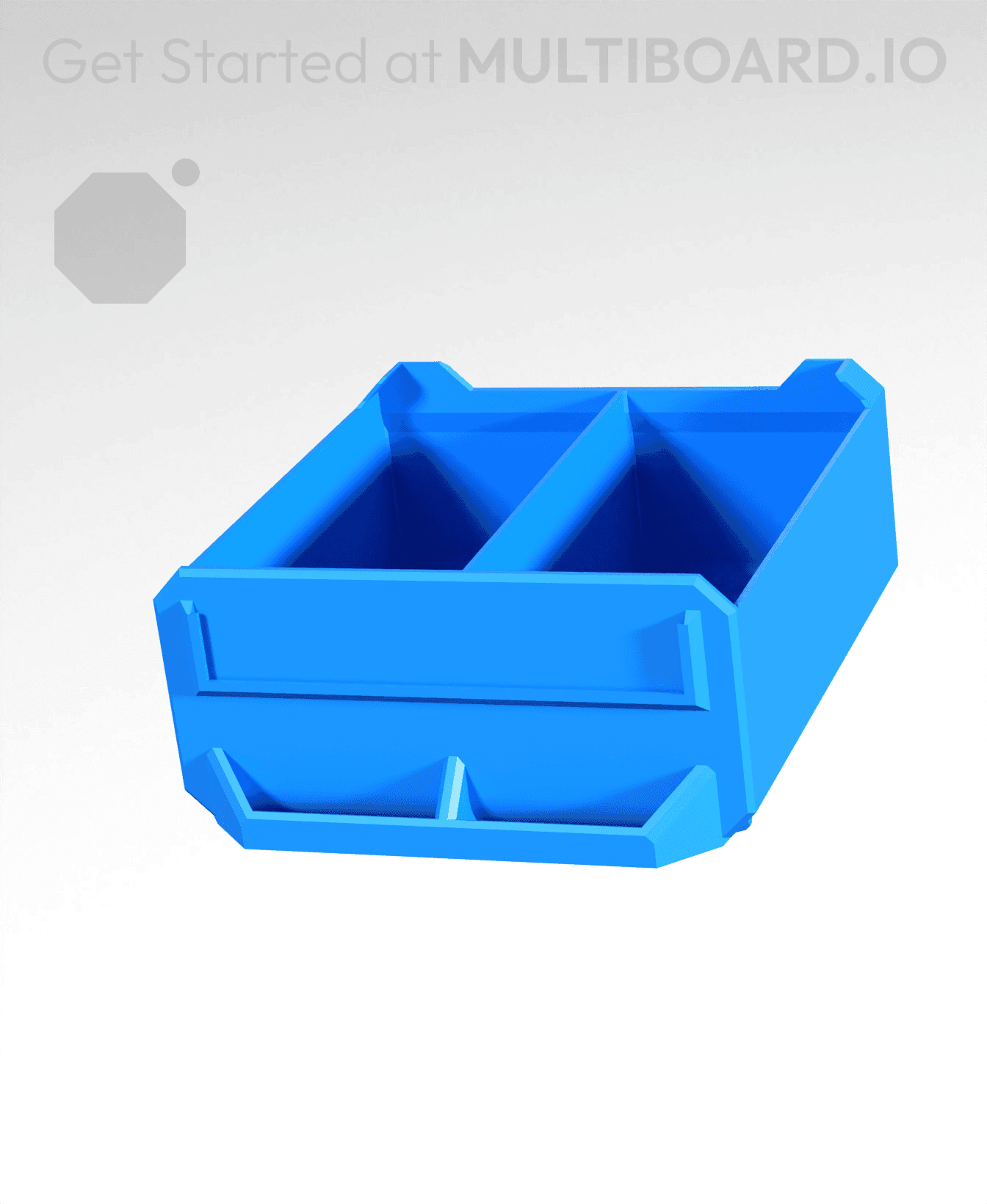 2x1x2-Deep - Linear Divided - Multibin Simple Drawer 3d model