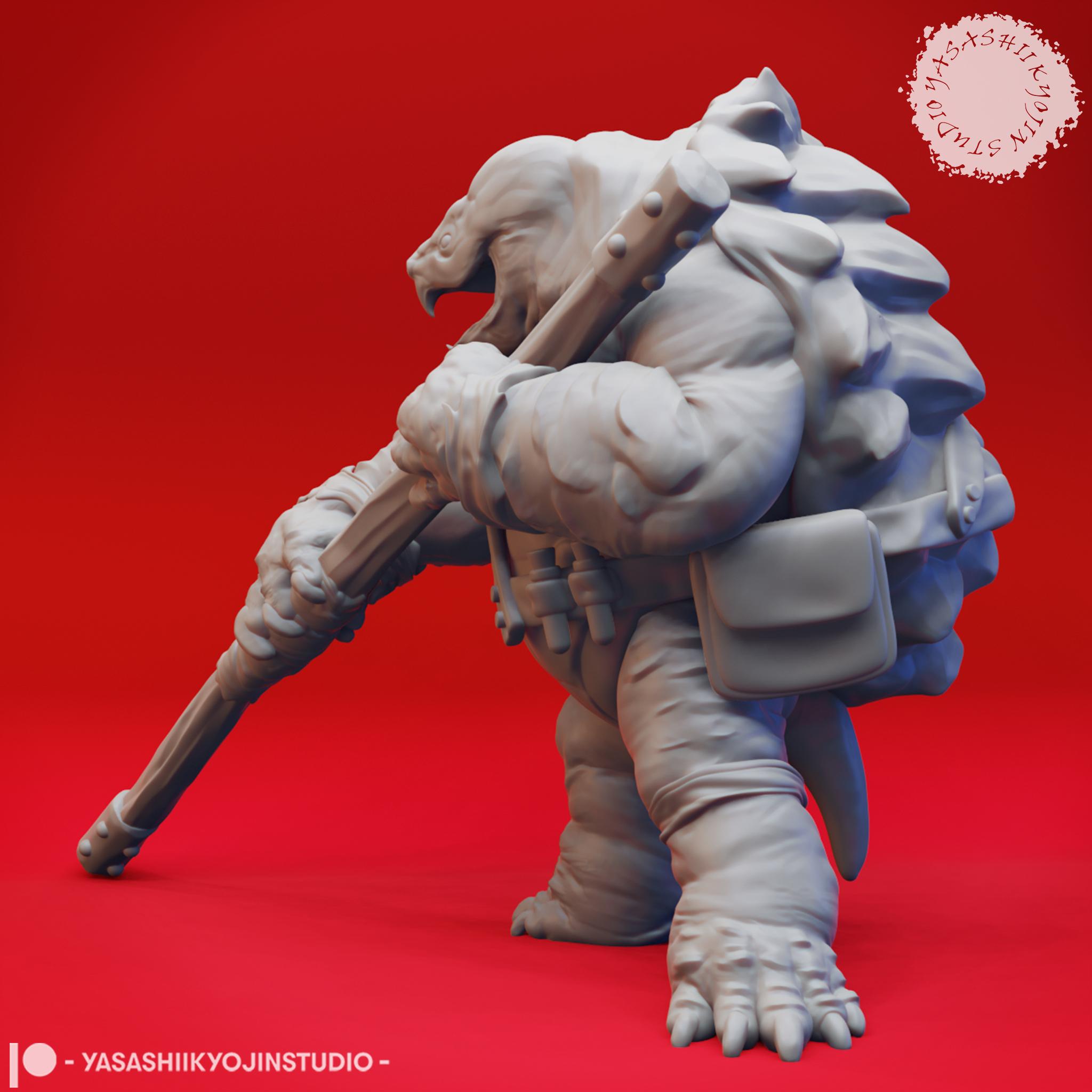 Tortle Gang- Tabletop Miniatures (Pre-Supported) 3d model