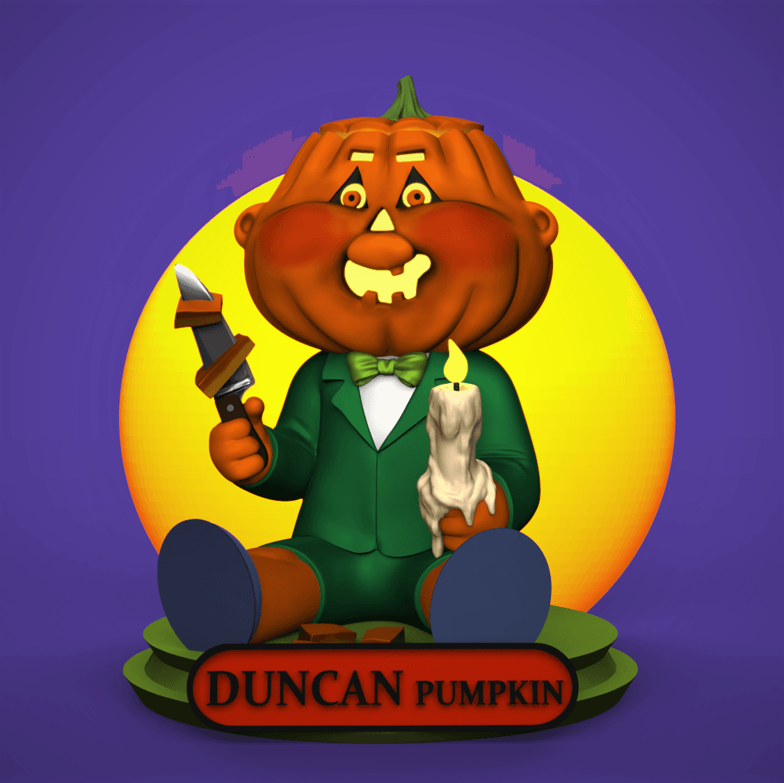 DUNCAN Pumpkin -Garbage Pail Kids 3d model