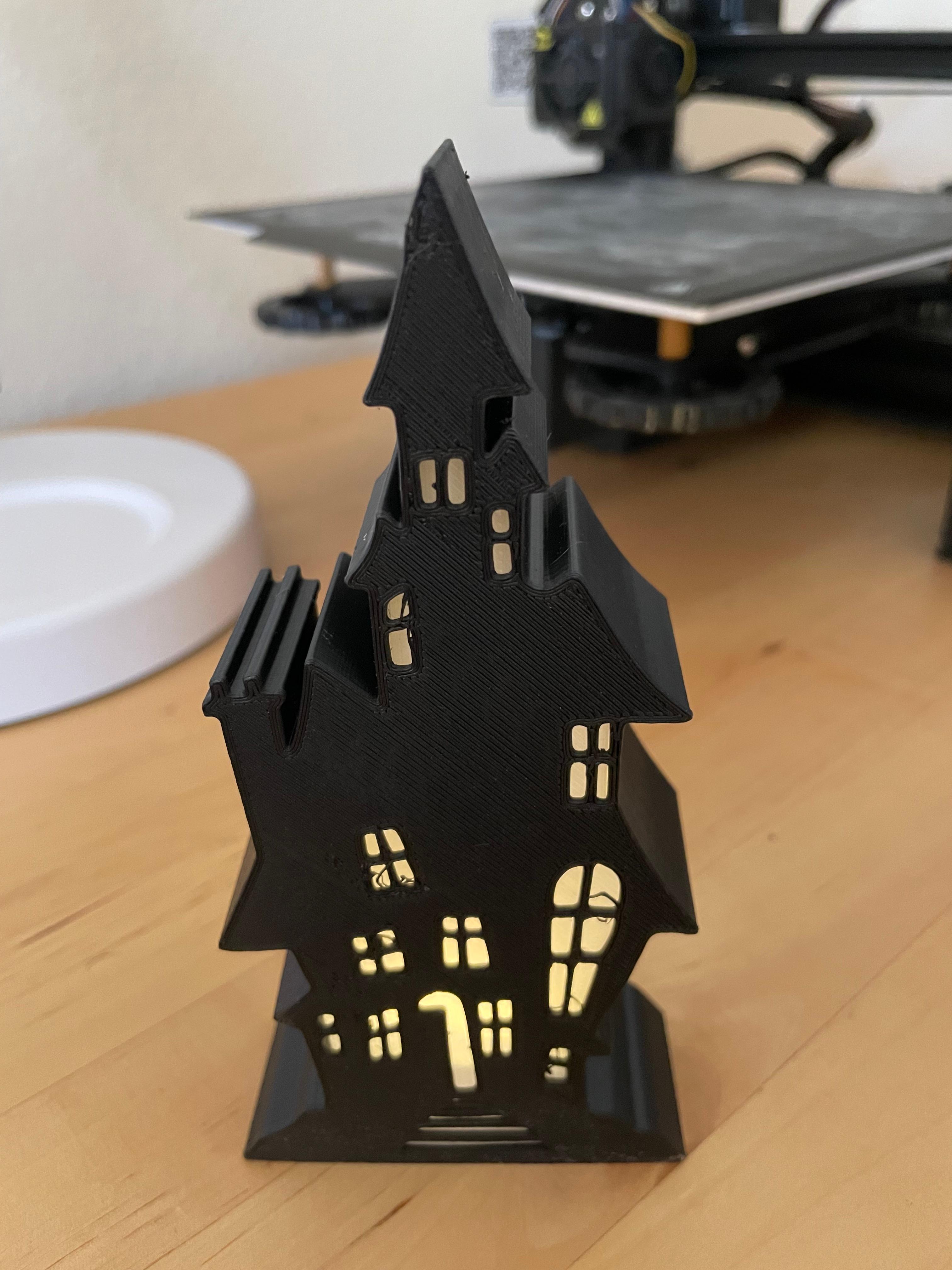 Spooky house tea light decoration 3d model