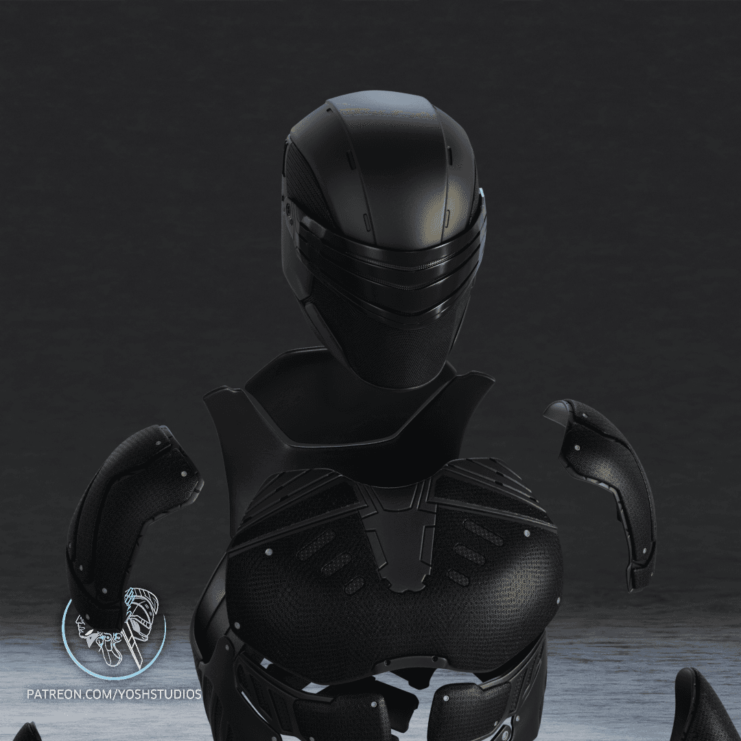 Snake Eyes Armor 2021 3D Print File STL 3d model