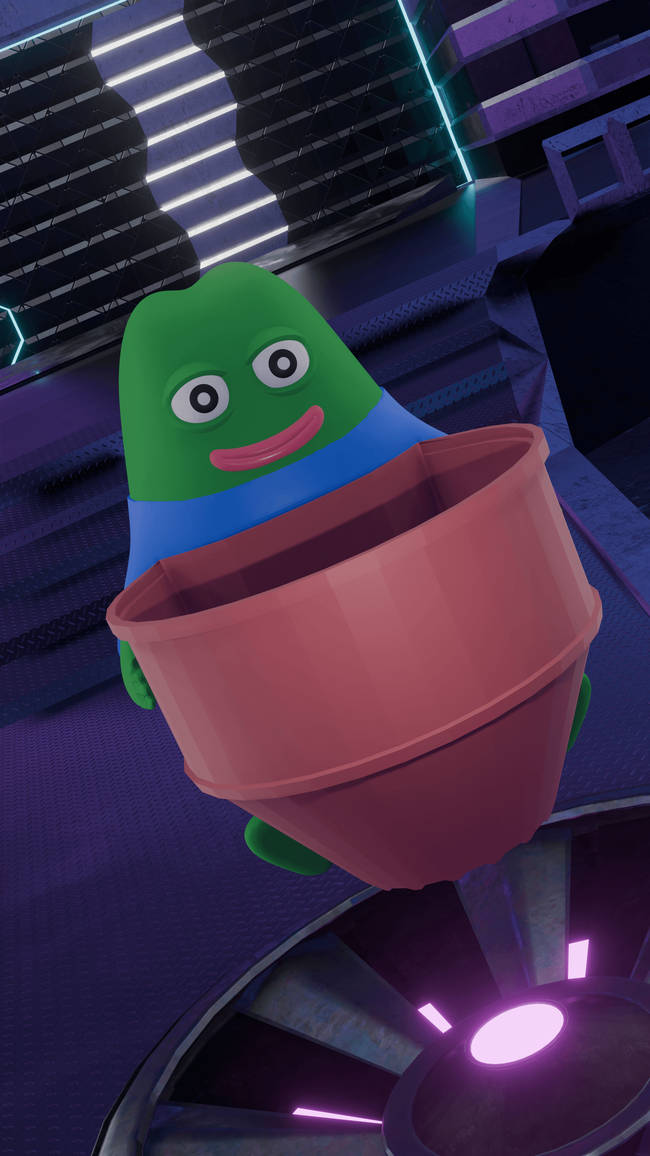 Peepo flow pot (pepe the frog) 3d model