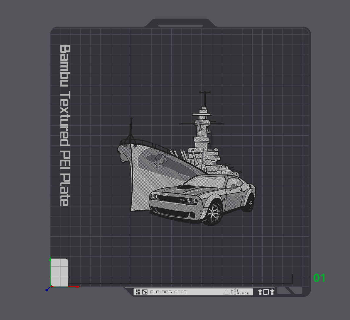 Monochrome Challenger Magnet 3d model