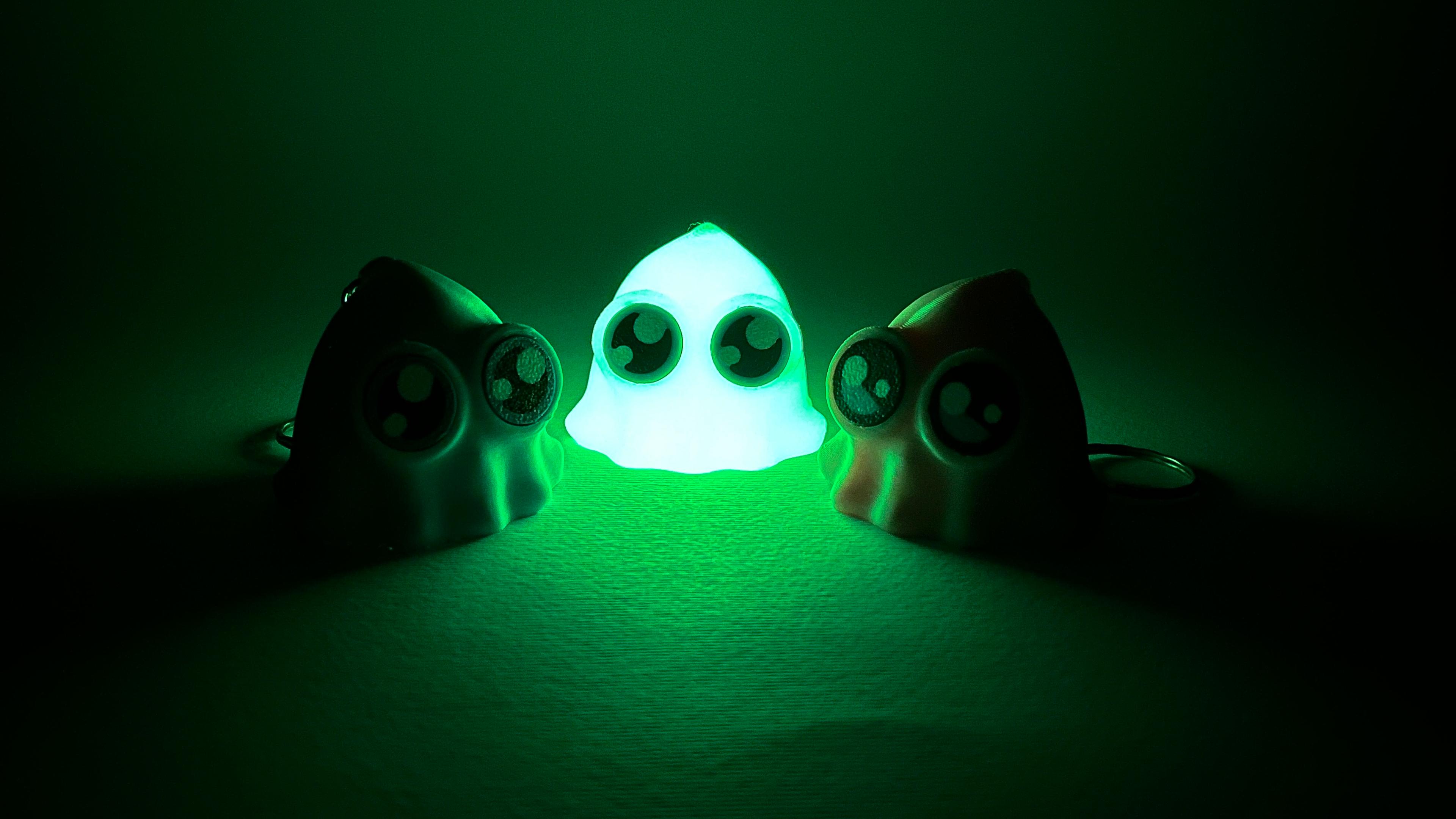 Kawa-eyes Ghost 👻🎃 Keychain & Fidget! 3d model